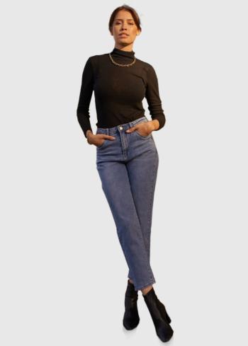 Catalina Mom Fit темно-синие женские джинсы - back