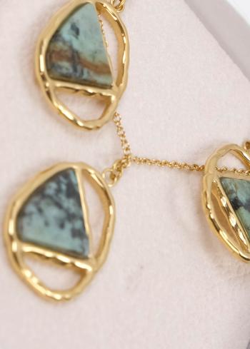 Ippolita женский комплект колье и серьги золотистого цвета  - back