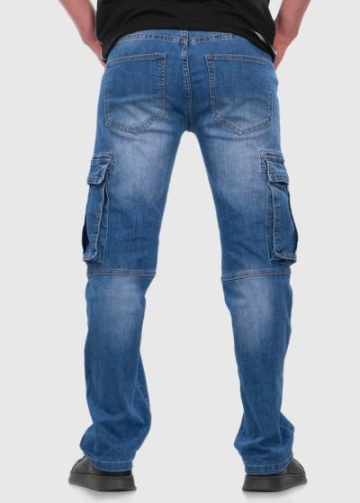Tazio Slim Fit синие джинсы с накладными карманами - back