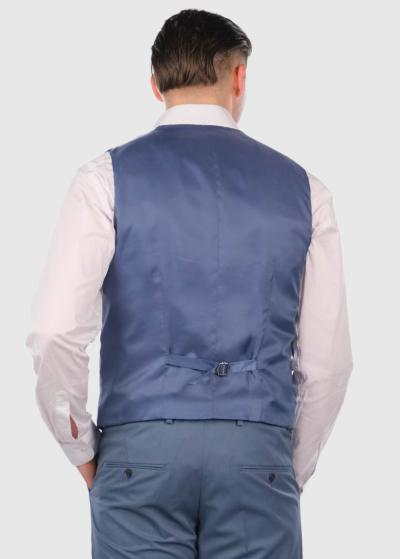 Conrado синяя классическая жилетка - back