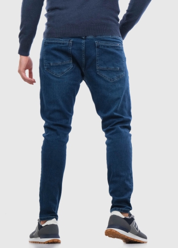 Michelangelo Slim Fit синие джинсы с карманами - back