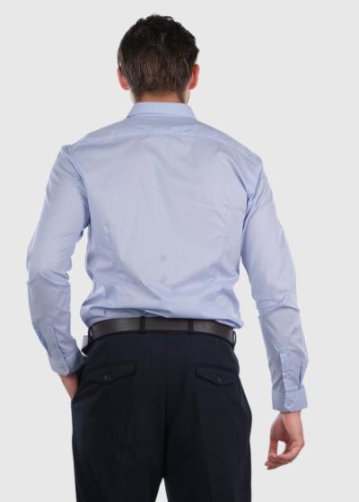Aike Slim Fit голубая мужская рубашка - back