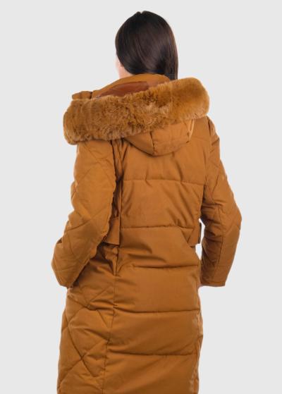 Elia коричневая удлиненная куртка - back