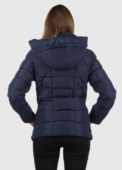 Evangelia темно-синяя куртка с капюшоном - back