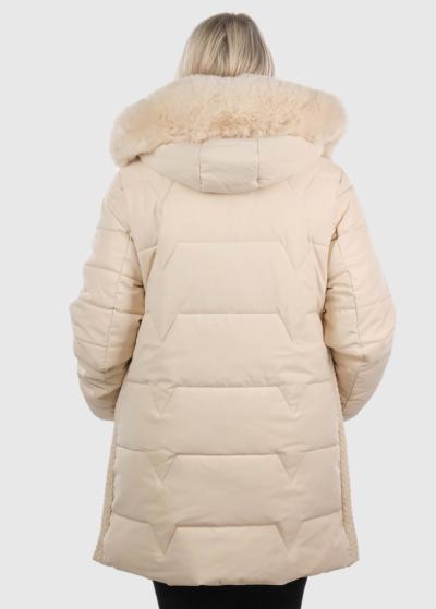 Irini Lielo izmēru bēša jaka ar kapuci - back