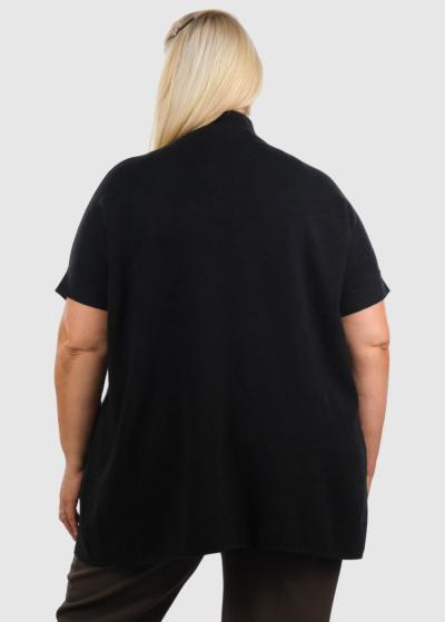 Jane Lielo izmēru melns kardigans - back