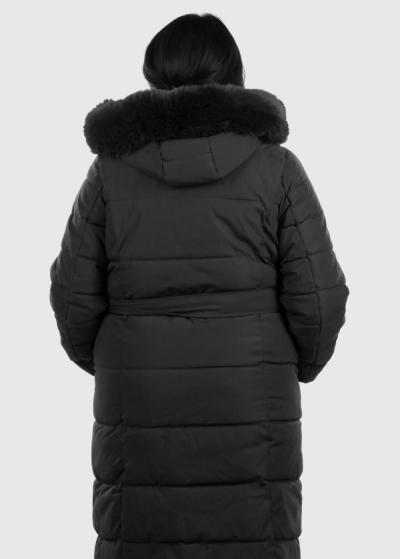 Janet черная удлиненная куртка Большого размера - back