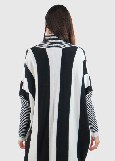 Leila sieviešu strīpains džemperis - back