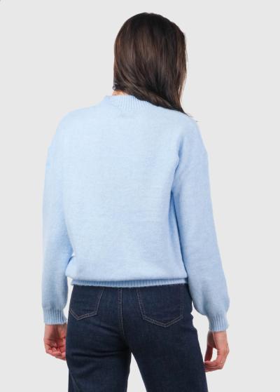Delmira gaiši zils sieviešu džemperis - back