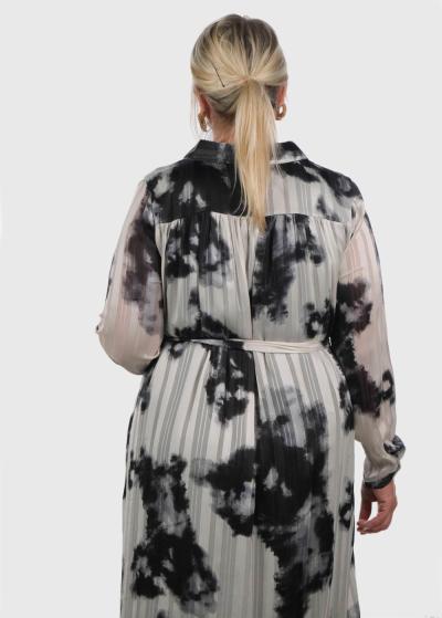 Aza Plus Size long belted dress - back