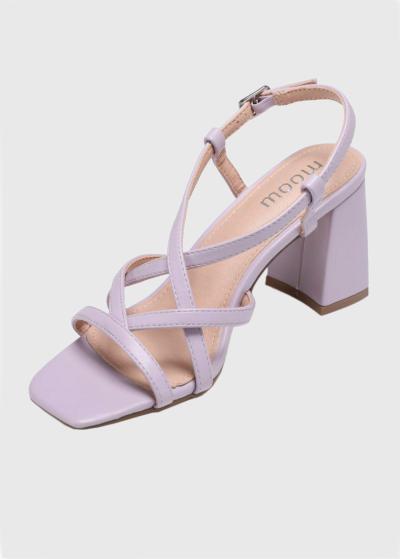 Elvida light purple heeled sandals - back