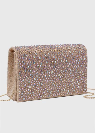 Ece pink clutch with rhinestones - back