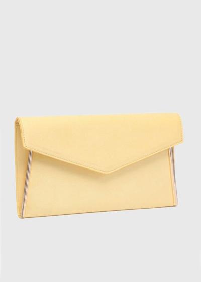 Elga yellow women's clutch - back