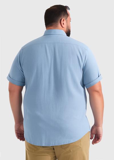 Dionisio Lielo izmēru gaiši  zils krekls ar īsām piedurknēm - back