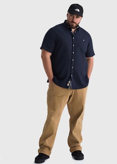 Drago Lielo izmēru tumši zils krekls ar īsām piedurknēm - back