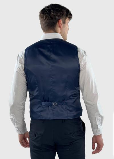 Chiumbo dark blue mens classic vest - back