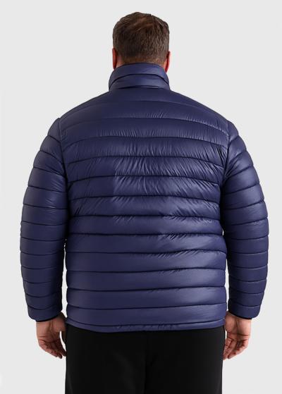 Mauro Lielo izmēru tumši zila gara jaka - back