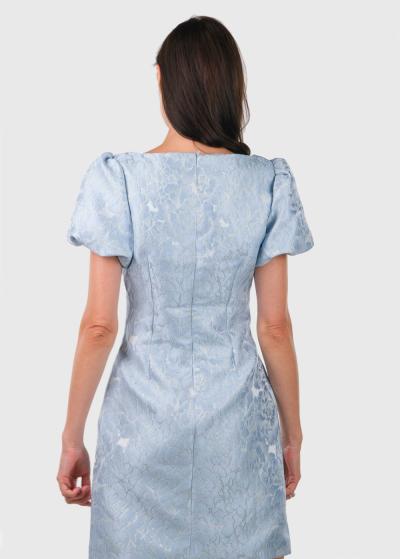 Raina голубое короткое вечернее платье - back