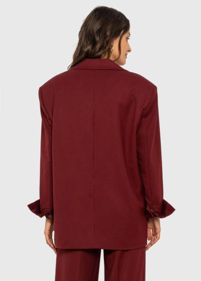 Samara бордовый пиджак свободного кроя - back