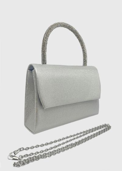 Naida серебристый клатч - back