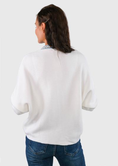 Zhanna белый женский кардиган - back
