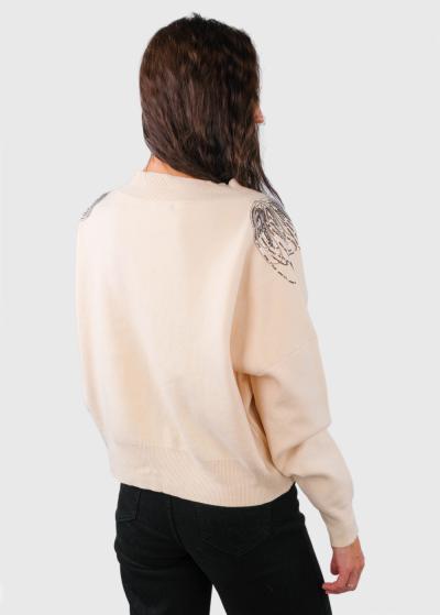 Zilli бежевый женский кардиган - back