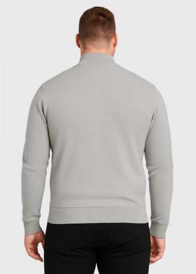 Loren pelēks džemperis ar rāvējslēdzēju - back