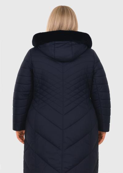 Liena темно-синяя женская куртка Большого размера - back