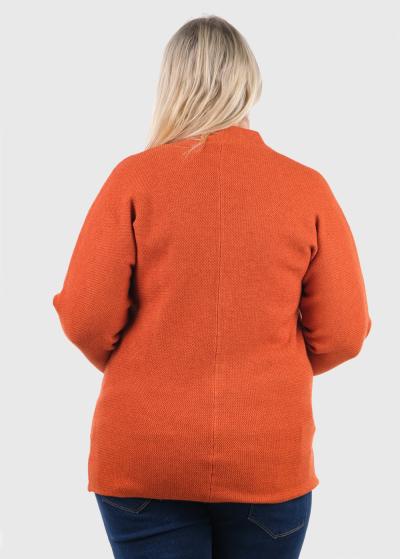 Katina oranžs kardigans ar kabatām - back