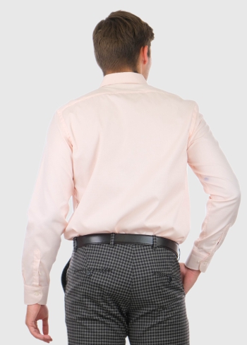 Costanzo Slim Fit мужская персиковая рубашка - back