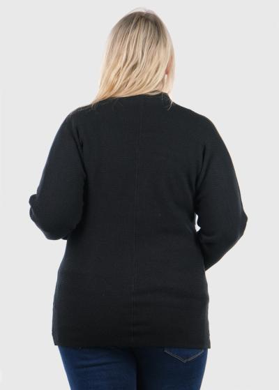 Katina melns kardigans ar kabatām - back