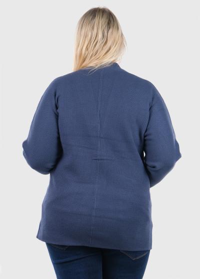 Katina tumši zils kardigans ar kabatām - back