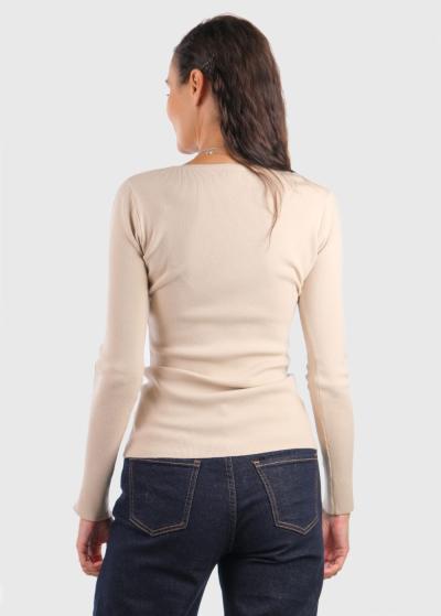 Kitо bēšs sieviešu džemperis - back