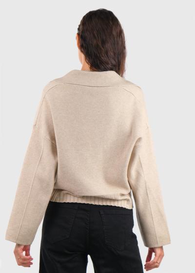 Kristína bēšs kardigans ar pogām - back