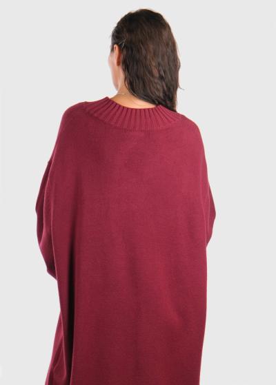 Kaiyo bordo džemperkleita ar rakstu  - back