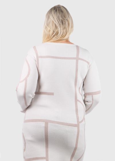 Katy balta džemperkleita - back