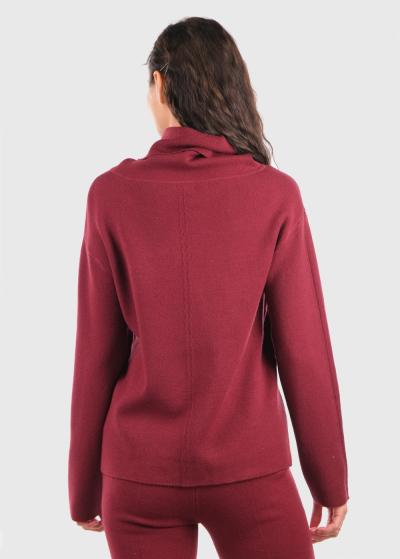 Katina bordo vienkrāsains kostīms - back