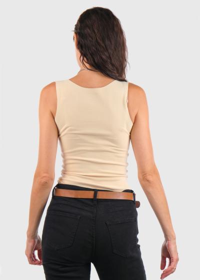 Kumi bēšs silts tops - back