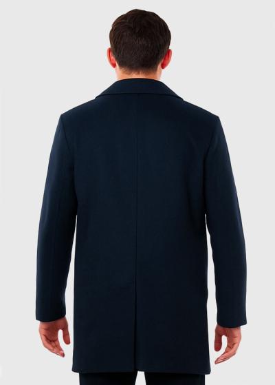 Tumši zils vīriešu mētelis - back