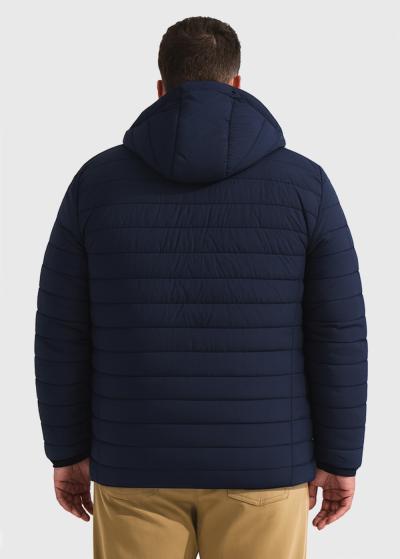 Jayant Lielo izmēru tumši zila jaka ar kapuci - back