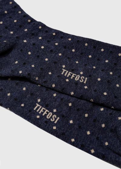 Tumši zilas vīriešu zeķes ar rakstu - back