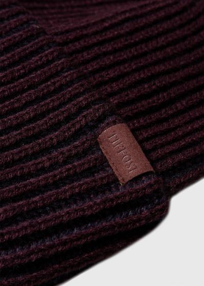 Tumši sarkana vīriešu cepure - back