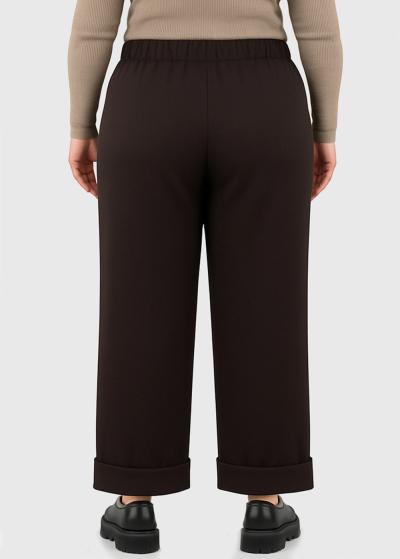 Janna Lielo izmēru tumši brūnas bikses - back