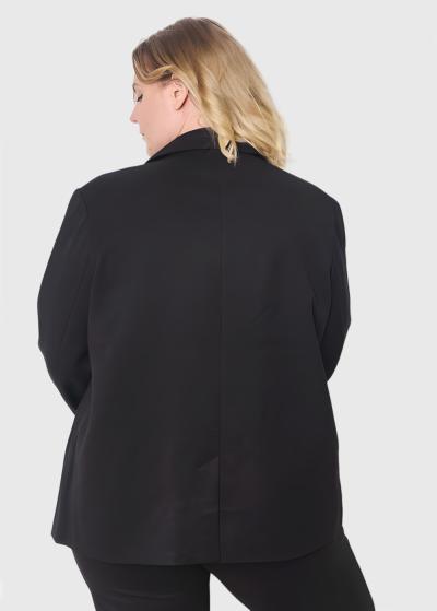 Janet Lielo izmēru melna žakete - back