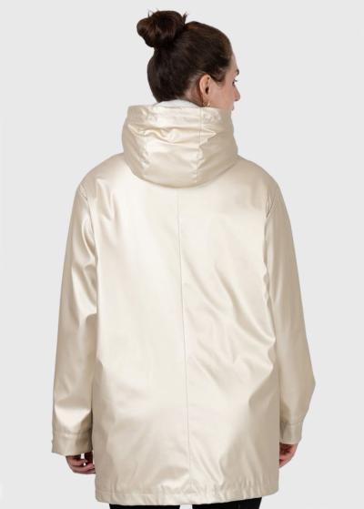 Jane bēša jaka ar kapuci - back