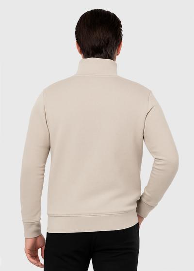 Bēšs džemperis ar rāvējslēdzēju - back