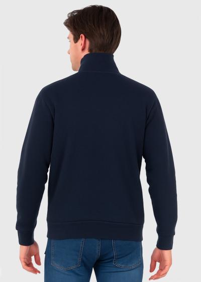 Tumši zils džemperis ar rāvējslēdzēju - back