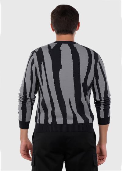 Jon melns džemperis ar printu - back