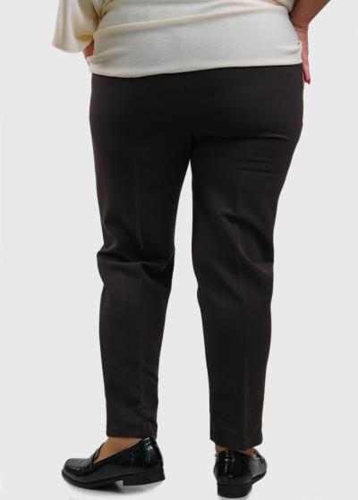 Julieta Lielo izmēru tumši brūnas sieviešu bikses - back