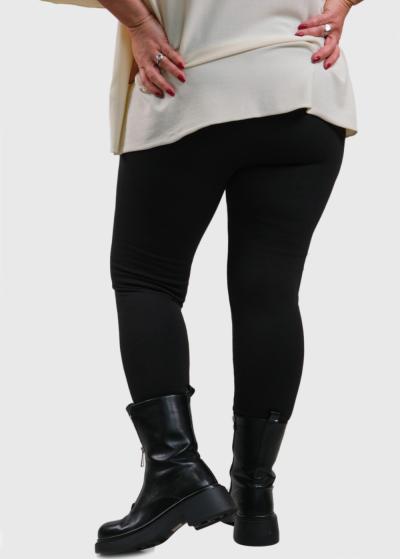 Harli Lielo izmēru melnas sieviešu bikses ar siltinājumu - back